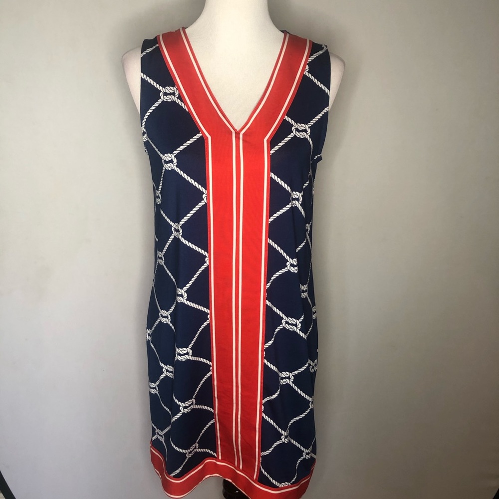Mud Pie Red, White, Blue Nautical Dress